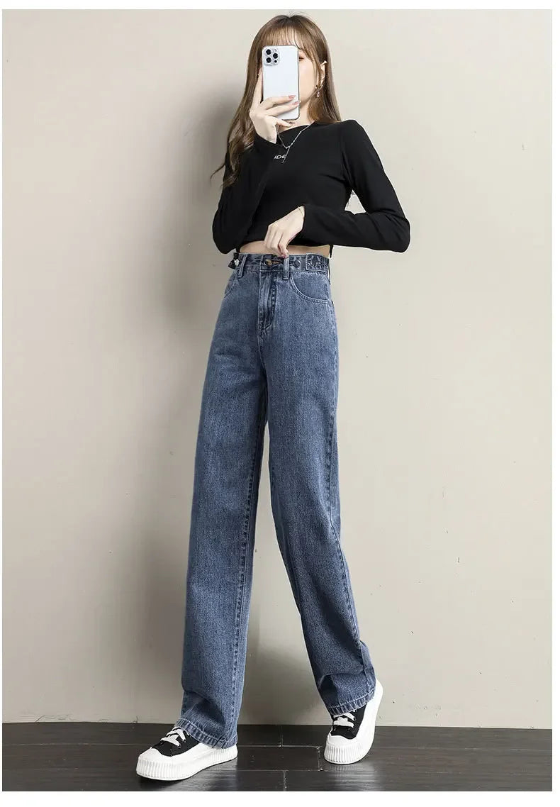 Loose Women Jeans High Waist