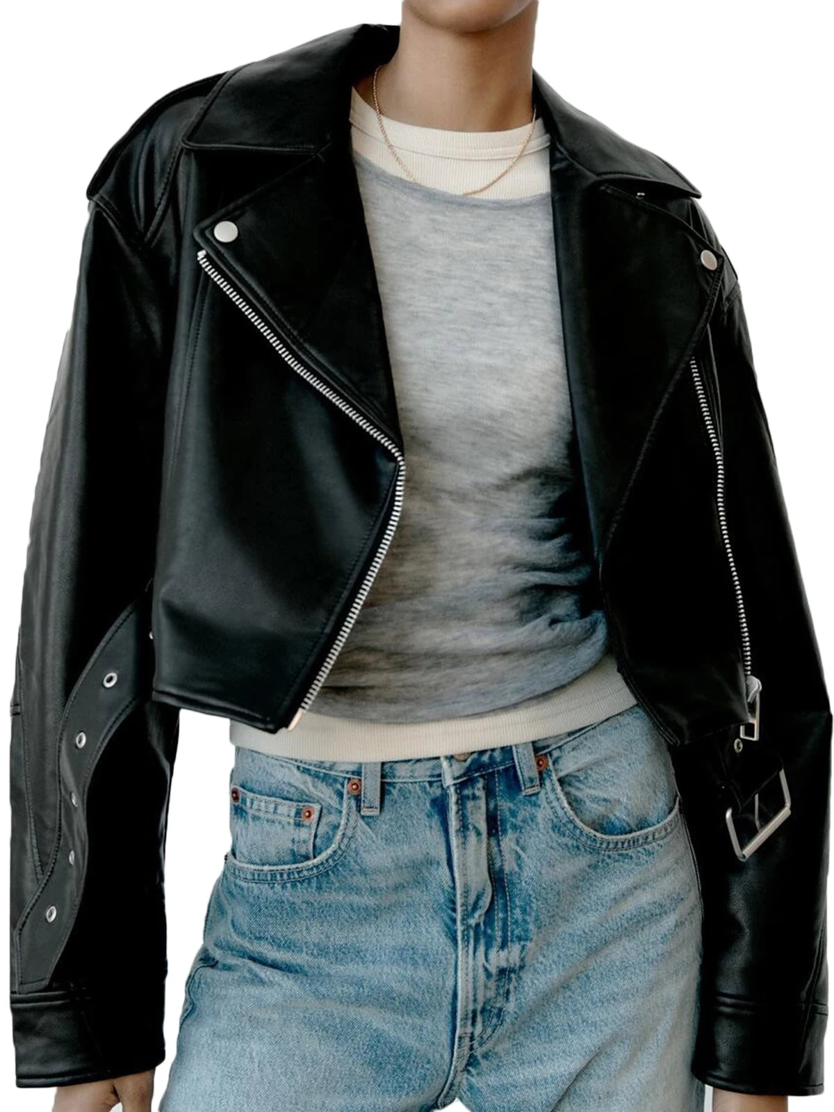 Cassy Faux PU Leather Jacket